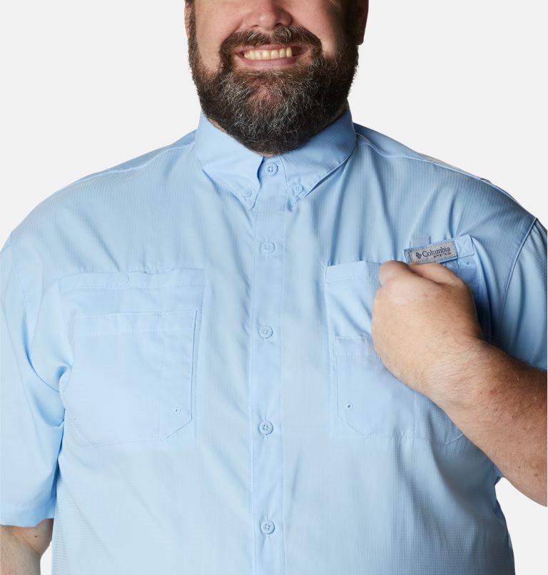 Men's Columbia PFG Tamiami II Short Sleeve Shirts Light Blue | Plus Size CA-UA385